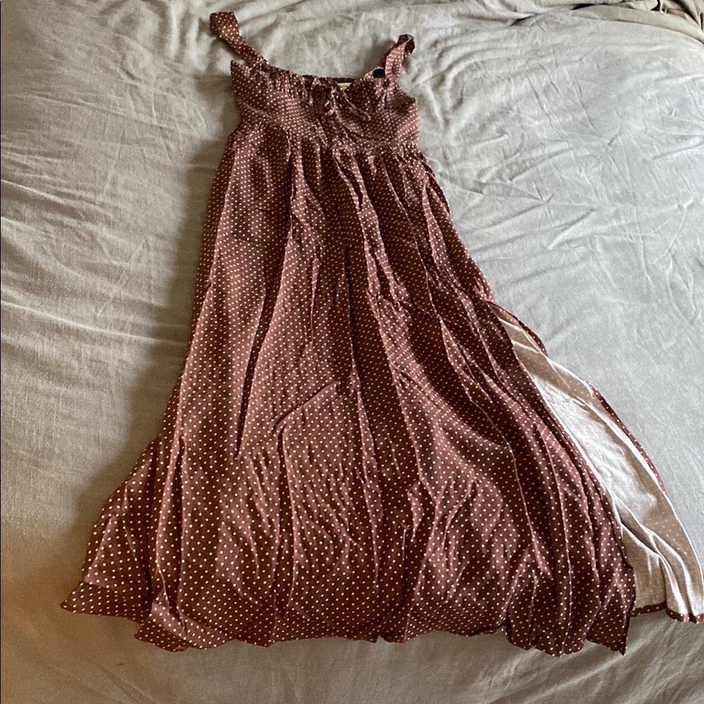 Saltwater LUXE Smocked Pink and Orange Maxi Dress